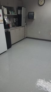 Picture of break room with new wax