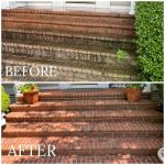 pressure washing before and after image