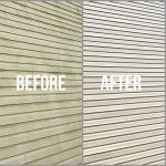 Siding pressure washing before and after image